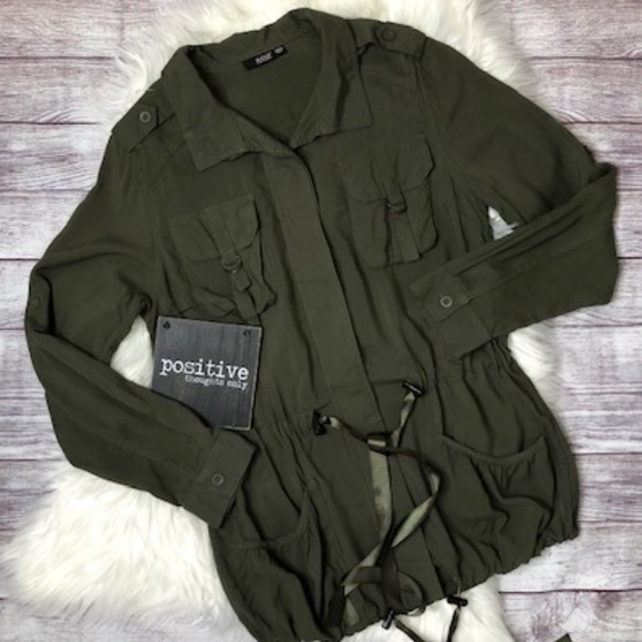 a.n.a Jackets & Blazers - a.n.a. Women's Army Green Military Style Jacket